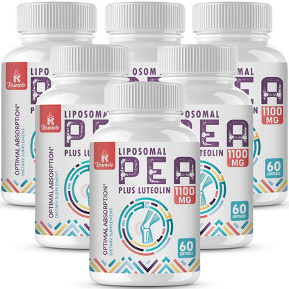 Liposomal Palmitoylethanolamide (PEA) 1000 mg + Luteolin 100 mg | Micronized 99% Purity | 360 Softgels