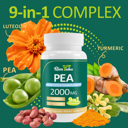 Liposomal PEA 2000mg + Luteolin 200mg + Turmeric 200mg & Fisetin 100mg - 60 Capsules