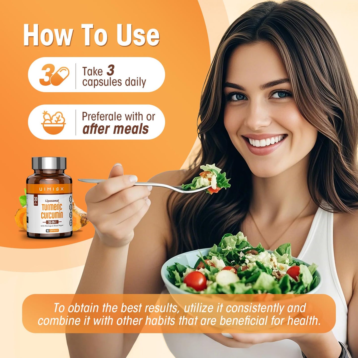 Liposomal Turmeric Curcumin Supplement – High Potency 95% Curcuminoids with Pepper & Moringa | Enhanced Bioavailability & Joint Support