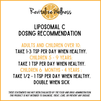 Revitalize Wellness Liposomal Vitamin C 1,000 mg - Pure, Corn Free, GMO-Free, 30 Servings