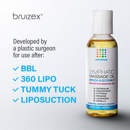 Lymphatic Drainage Massage Oil with Arnica & Coconut Oil – Post-Surgery Recovery (2 oz)