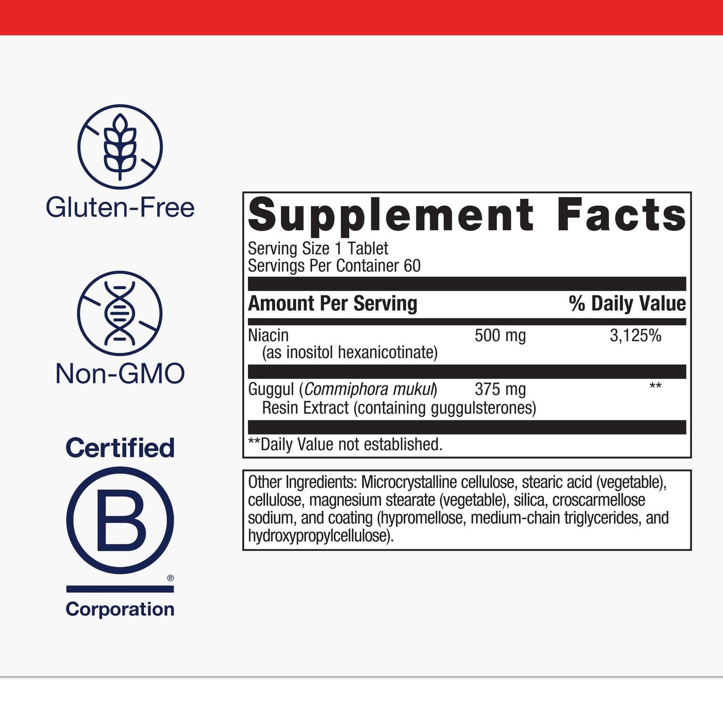 Metagenics Lipotain - Non-Flush Niacin & Guggul Extract (60 Tablets) | Supports Healthy Blood Lipids