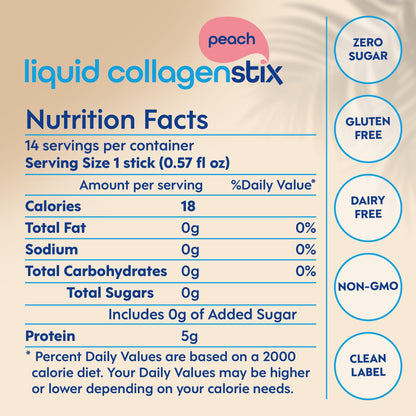 Liquid Collagen Stix - Hydrolyzed Peptides | Grass-Fed, Hair & Nails
