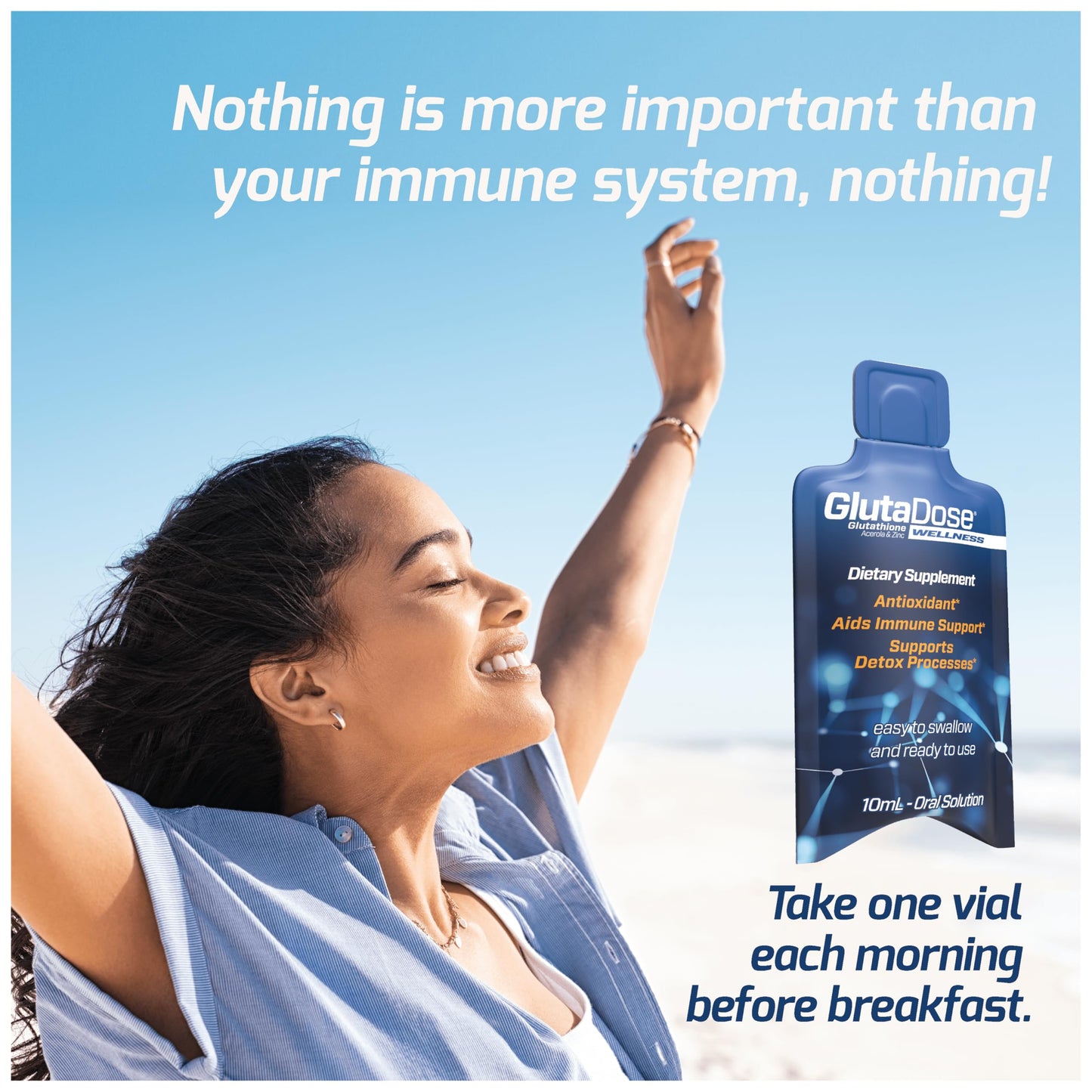 GlutaDose Liquid Glutathione – Lemon Berry Acerola + Zinc, 30 Doses