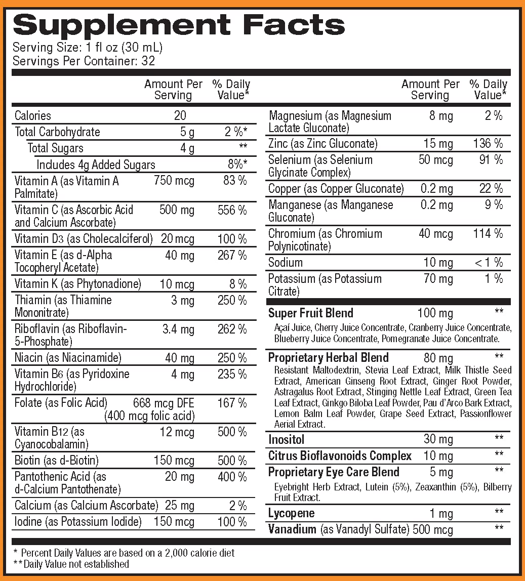 ReViva Liquid Multivitamin Twin Pack – 2 Bottles, 32 oz Each | Gluten Free