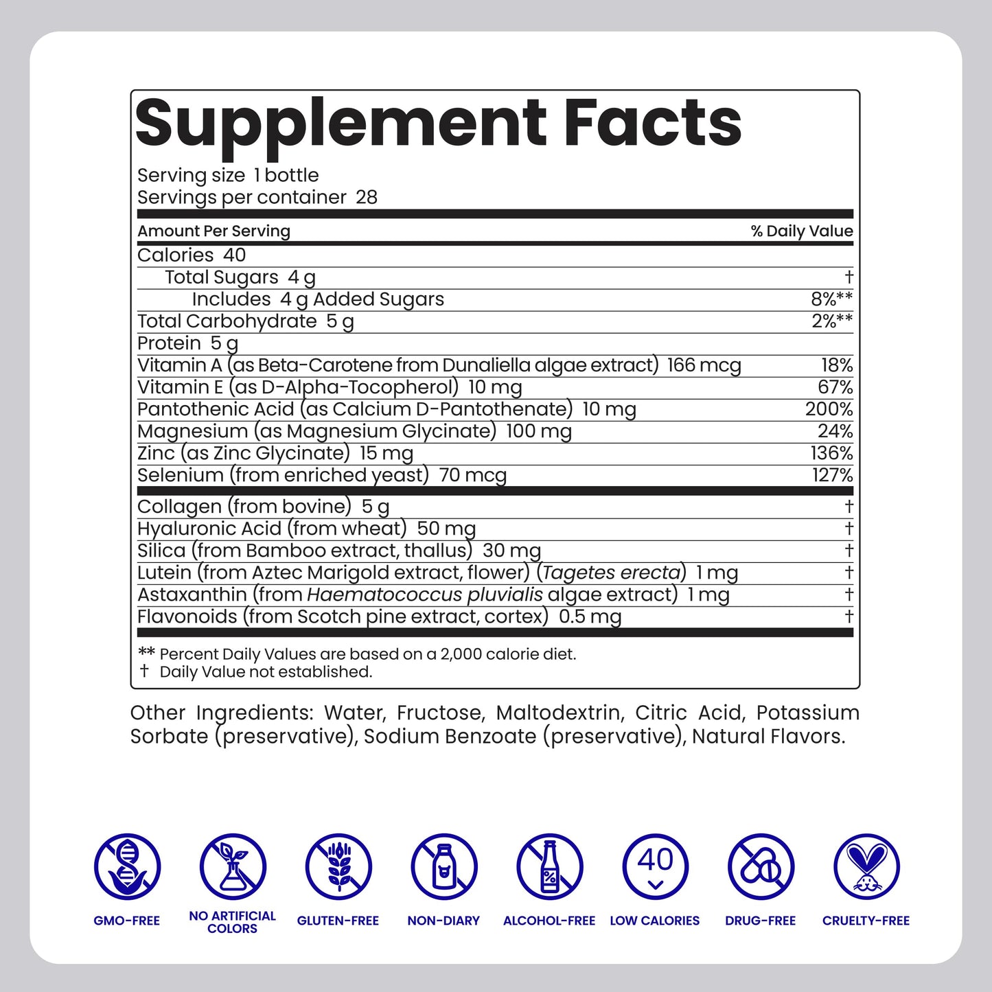 Liquid Skin Care Supplement with Collagen + Hyaluronic Acid – Ready-to-Drink, Clinically Proven for Glowing, Hydrated, and Firm Skin | UV Protection | 28 Servings | Ultimate Skincare Program