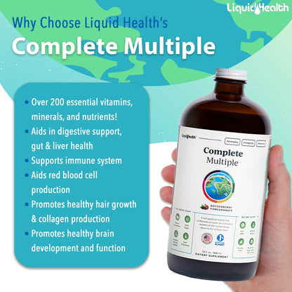 LIQUIDHEALTH Complete Multivitamin for Adults – USA Made, Vegan, Sugar-Free (32 oz)
