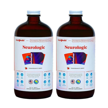 LIQUIDHEALTH Neurologic Focus – Brain Booster Nootropic (USA Made, 2-Pack)