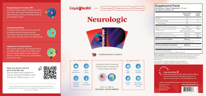 LIQUIDHEALTH Neurologic Focus – Brain Booster Nootropic (USA Made, 2-Pack)