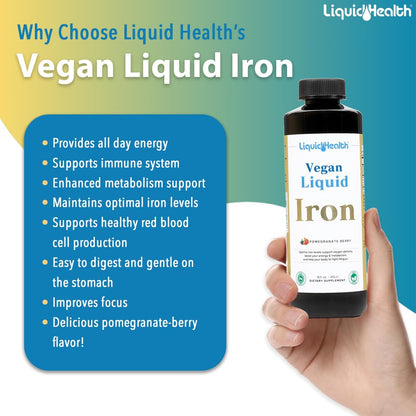 LIQUIDHEALTH Prenatal Baby Booster Bundle – Vegan Liquid Multivitamin & Iron (USA Made)