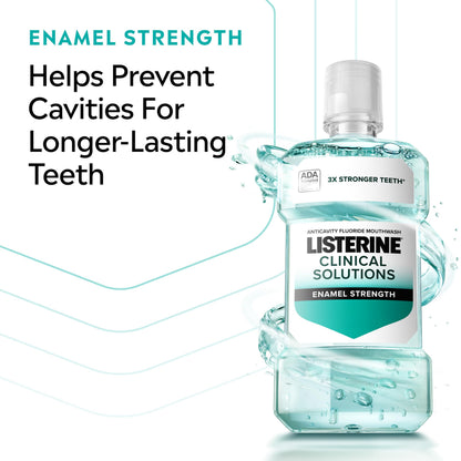 Listerine Clinical Solutions Enamel Strength Mouthwash – Alpine Mint, 500 mL