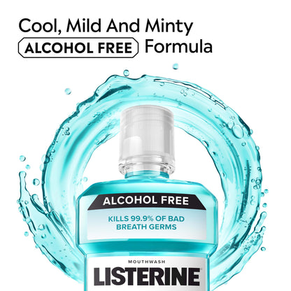 Listerine Cool Mint Alcohol-Free Mouthwash – 500 mL, 6 Pack