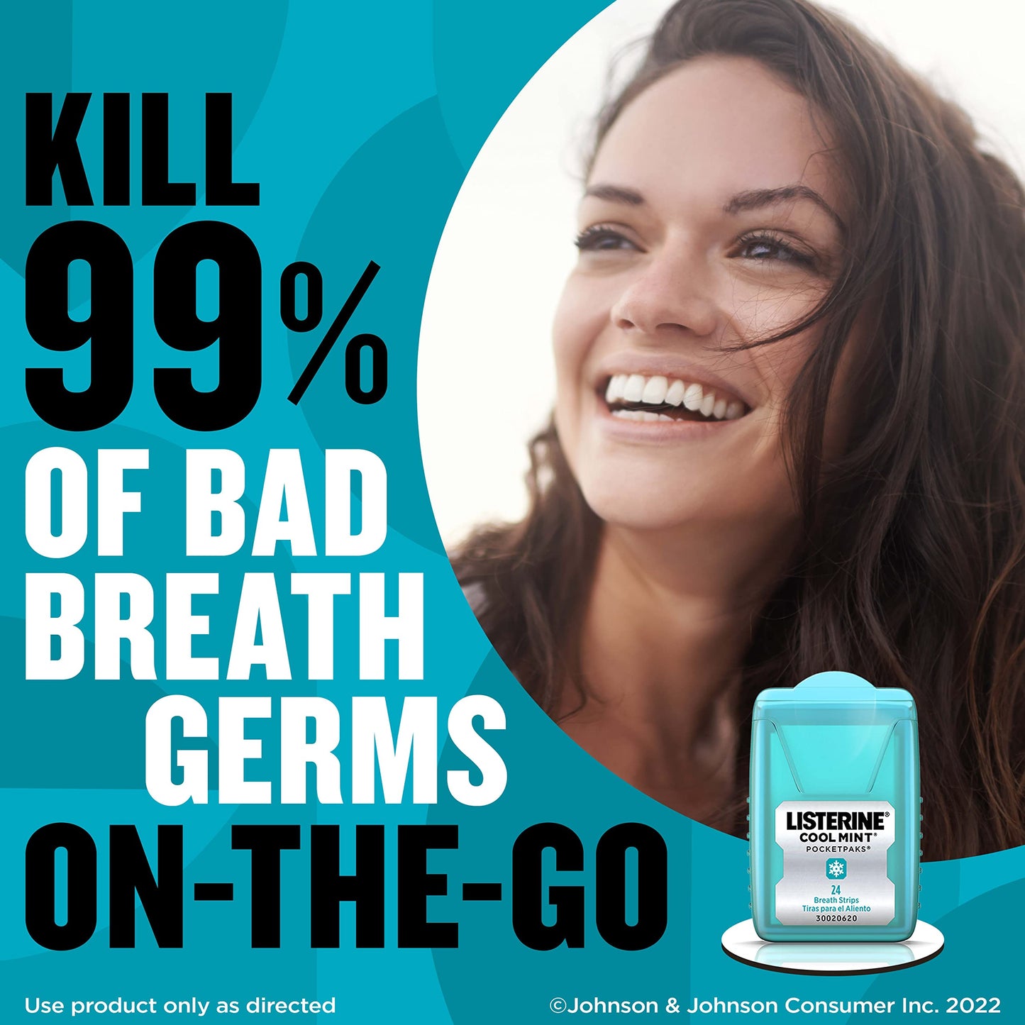 Listerine Cool Mint PocketPaks Breath Strips – On-The-Go Freshness (Pack of 6)