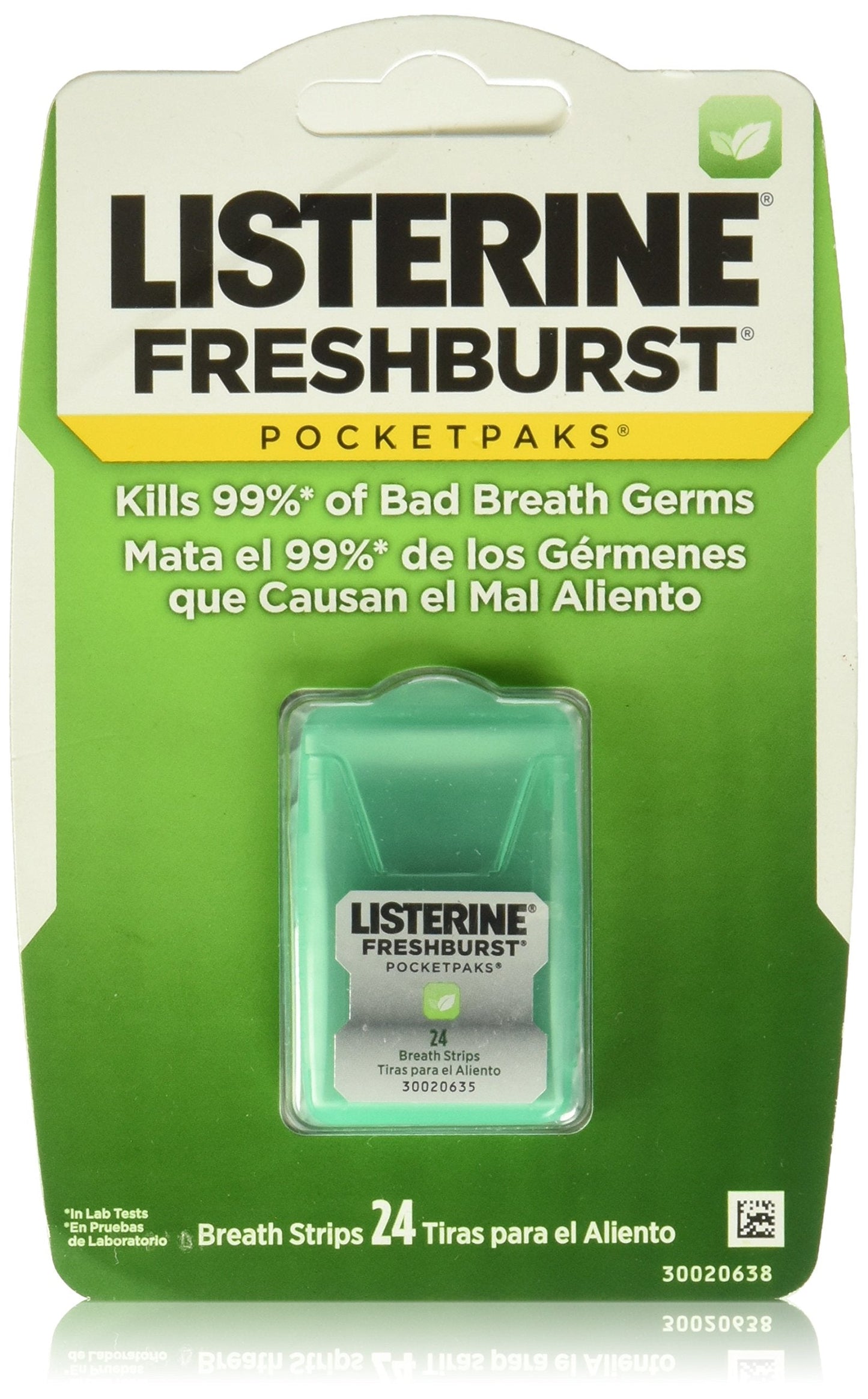 Listerine PocketPaks FreshBurst 24 Count | Dissolving Mouthwash Strips