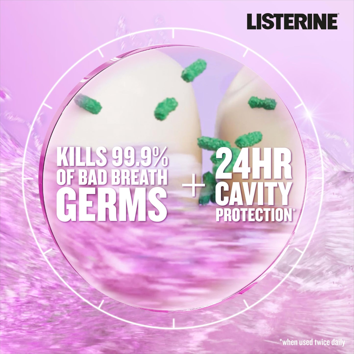 Listerine Total Care Alcohol-Free Anticavity Mouthwash – Fresh Mint, 95 mL | 6 Benefits