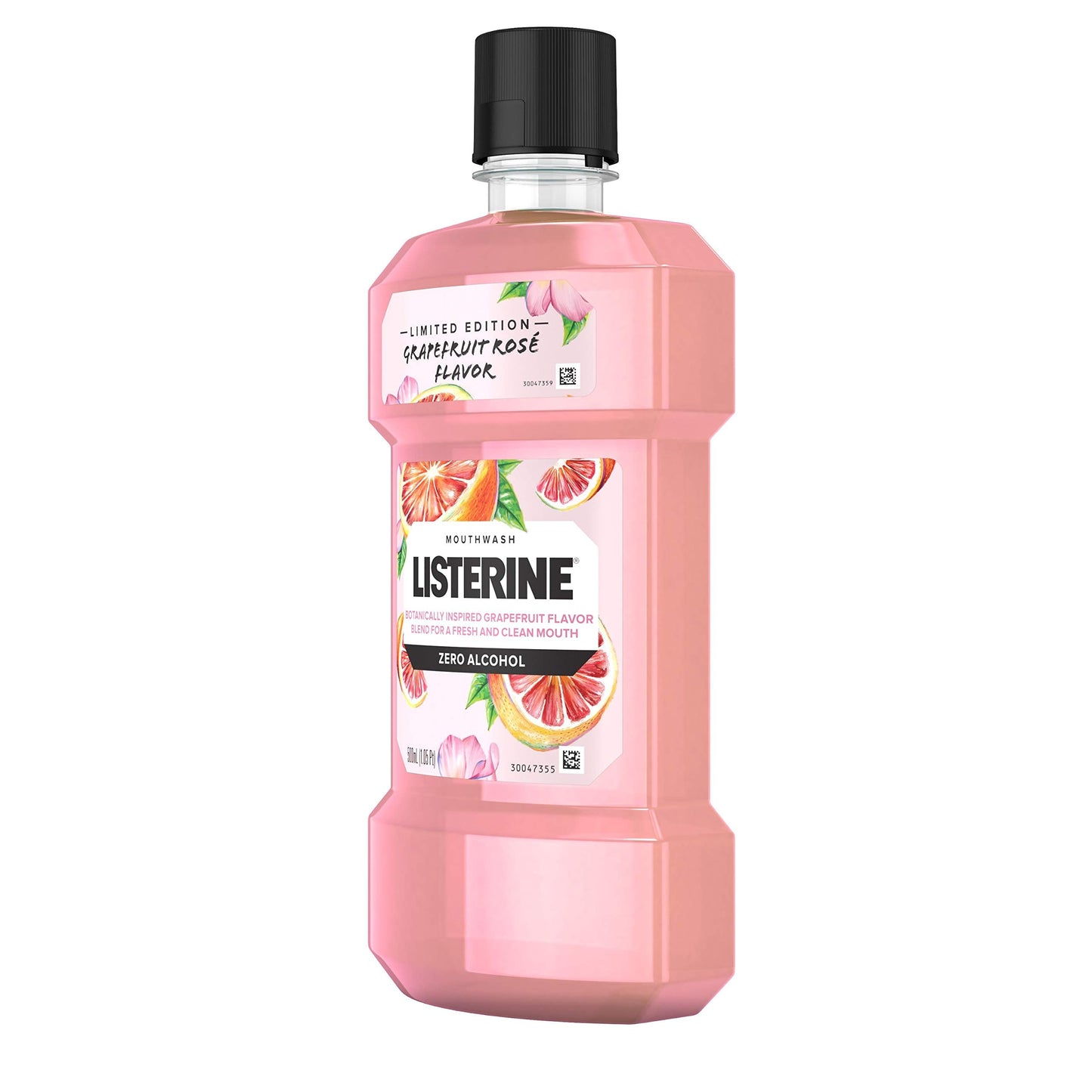 Listerine Zero Alcohol Mouthwash – Grapefruit Rose Limited Edition 500 mL | Kills 99% of Bad Breath Germs