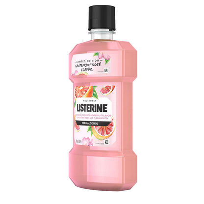 Listerine Zero Alcohol Mouthwash – Grapefruit Rose Limited Edition 500 mL | Kills 99% of Bad Breath Germs