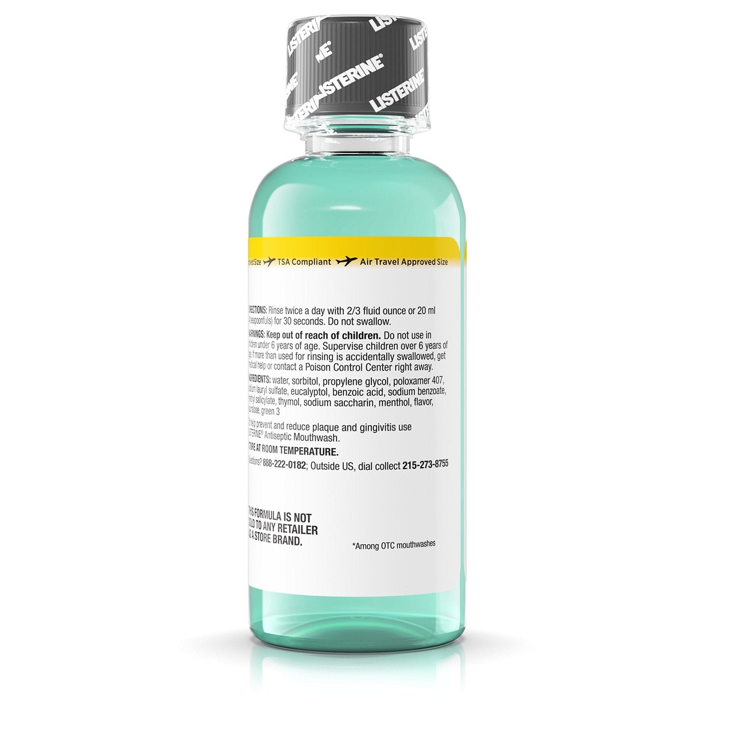 Listerine Antiseptic Zero Cavity Mouthwash – Clean Mint 3.2 oz 24-count