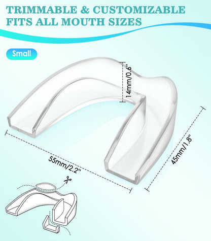 Litlcutie Mouth Guard for Teeth Grinding | Night Guard EVA Material | Small 4-Pack Transparent