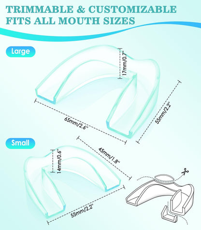 Litlcutie Mouth Guard for Teeth Grinding at Night - 4 Pack / 2 Sizes Moldable Dental Guard