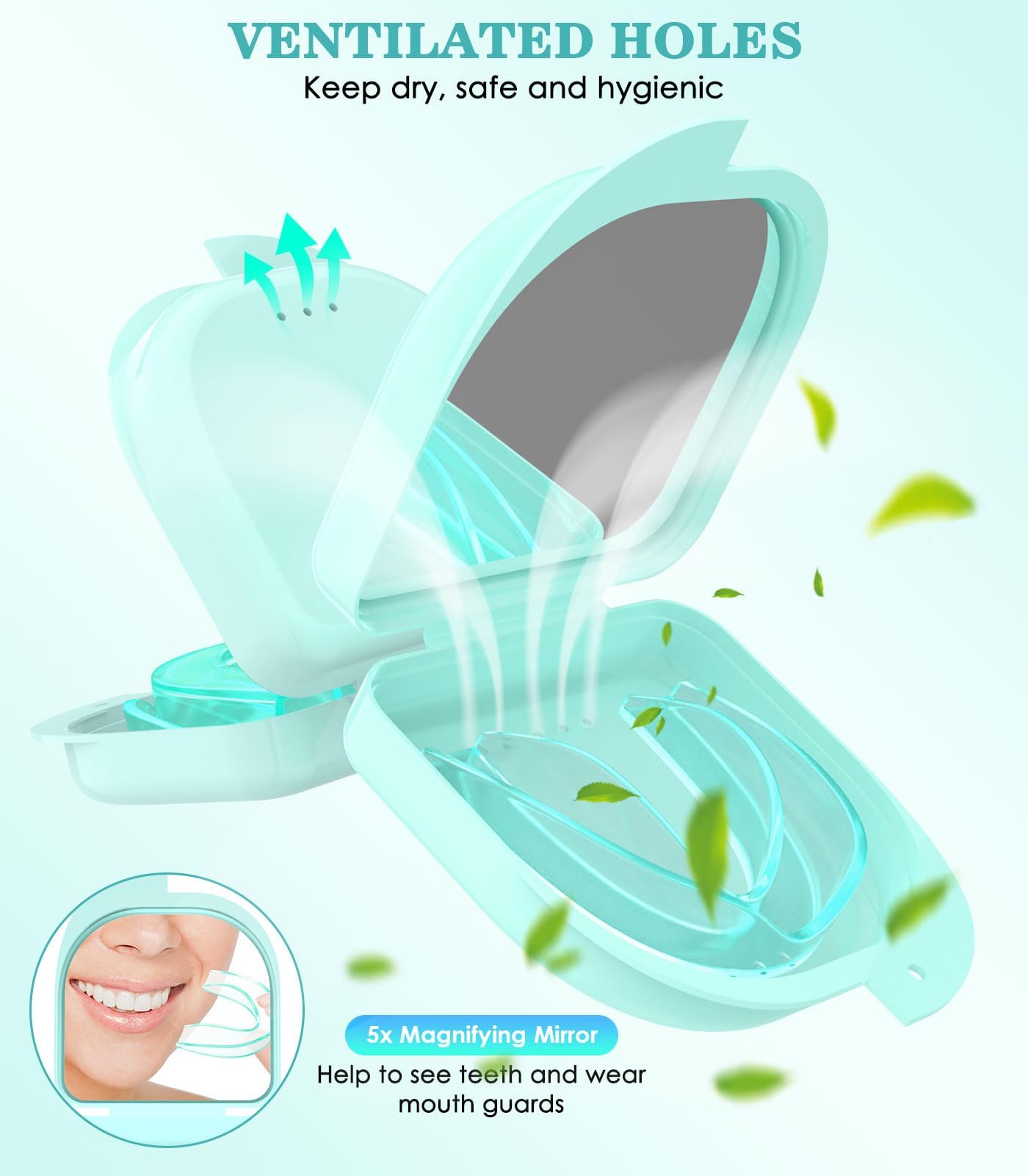Litlcutie Mouth Guard for Teeth Grinding at Night - 4 Pack / 2 Sizes Moldable Dental Guard