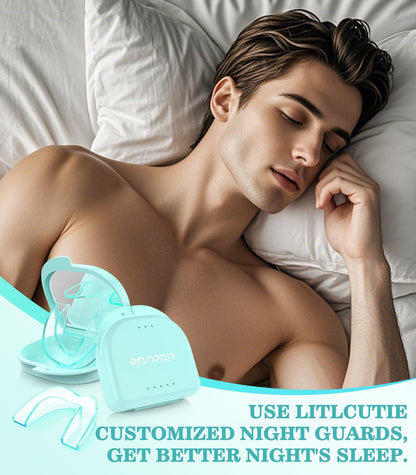 Litlcutie Mouth Guard for Teeth Grinding at Night - 4 Pack / 2 Sizes Moldable Dental Guard