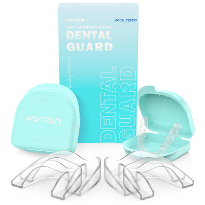 Litlcutie Night Mouth Guard for Teeth Grinding – 4 Pcs, 2 Sizes, Clear
