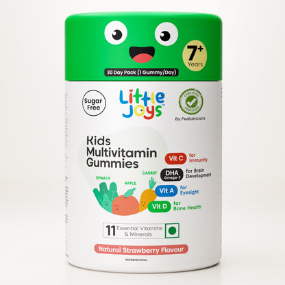 Little Joys Kids Multivitamin Gummies – Fiber-Based Prebiotic, Sugar Free & Vegan | 30 Day Pack