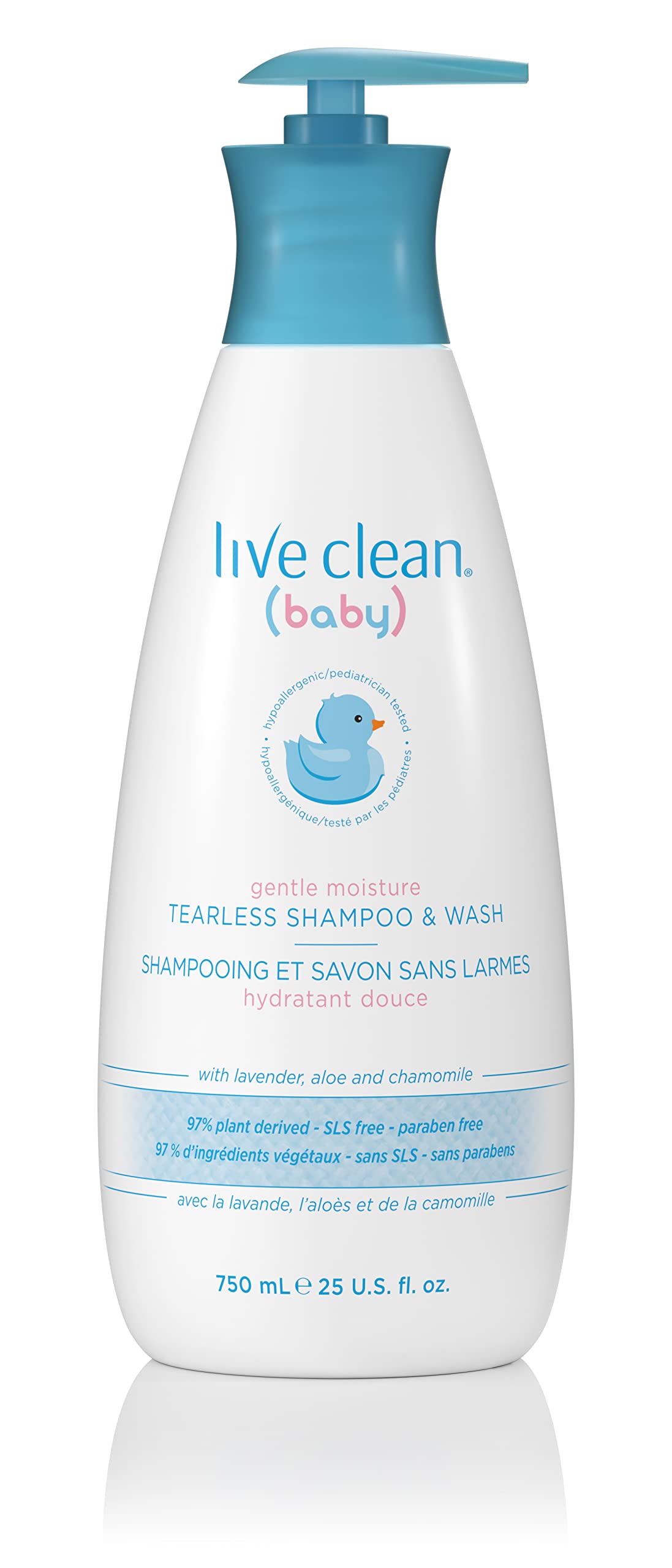 Live Clean Baby Tearless Shampoo & Wash – Organic, Eco-Friendly, 750 ml