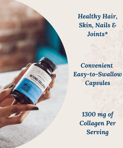 Live Conscious Beyond Collagen Multi Collagen Capsules – Types I, II, III, V & X with Biotin & Vitamin C | 2-Pack, 90 Capsules