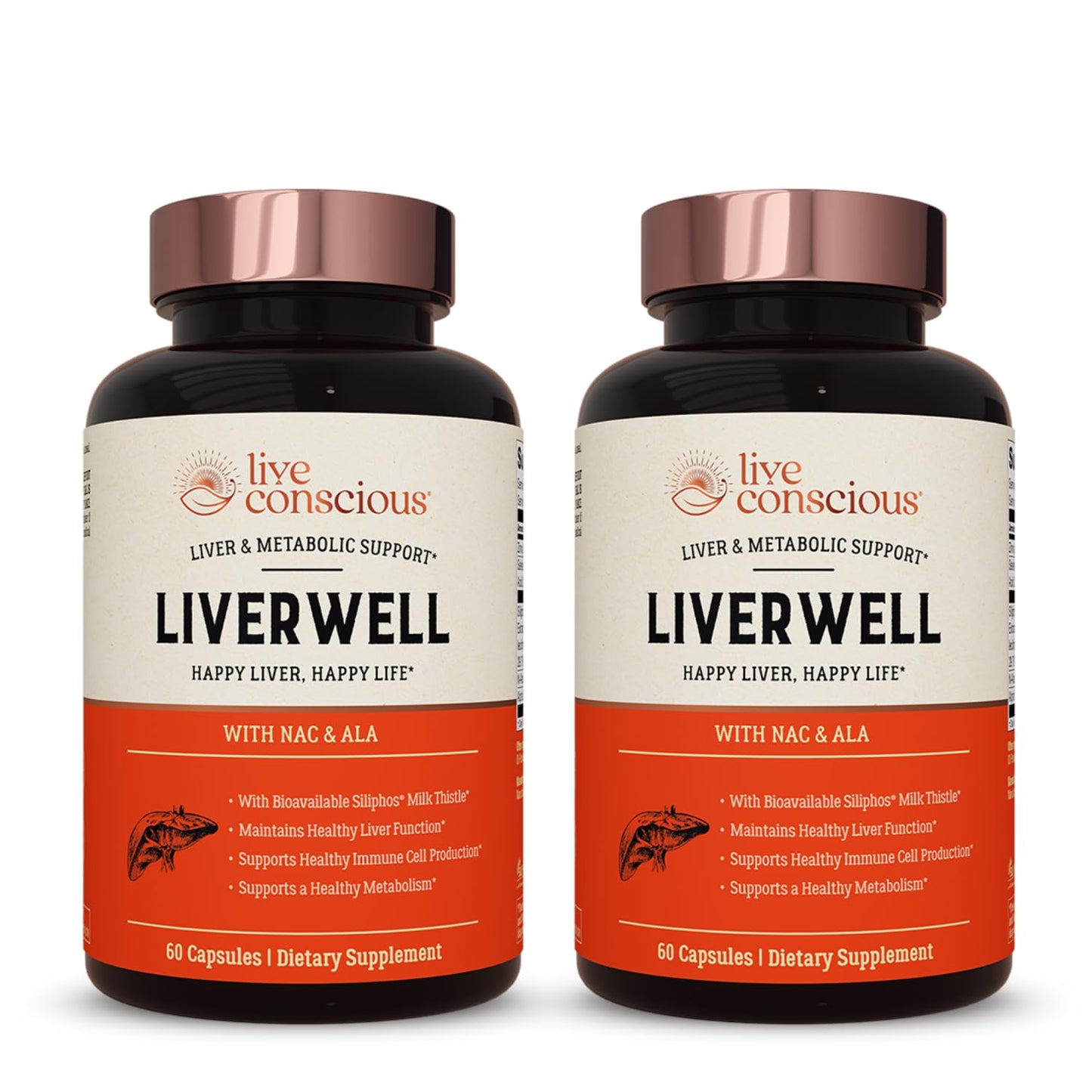 Live Conscious LiverWell: Liver Cleanse, Rejuvenation & Metabolic Support – 2 Pack