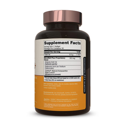 Live Conscious MoveWell Plus Antarctic Krill Oil with Hyaluronic Acid & Astaxanthin – Outperforms Glucosamine (2 Pack)