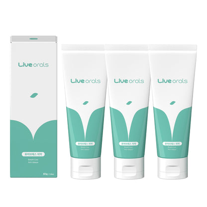 Live Orals PureBreath Toothpaste 80g (Pack of 3) – Fluoride-Free, Odor Neutralizing