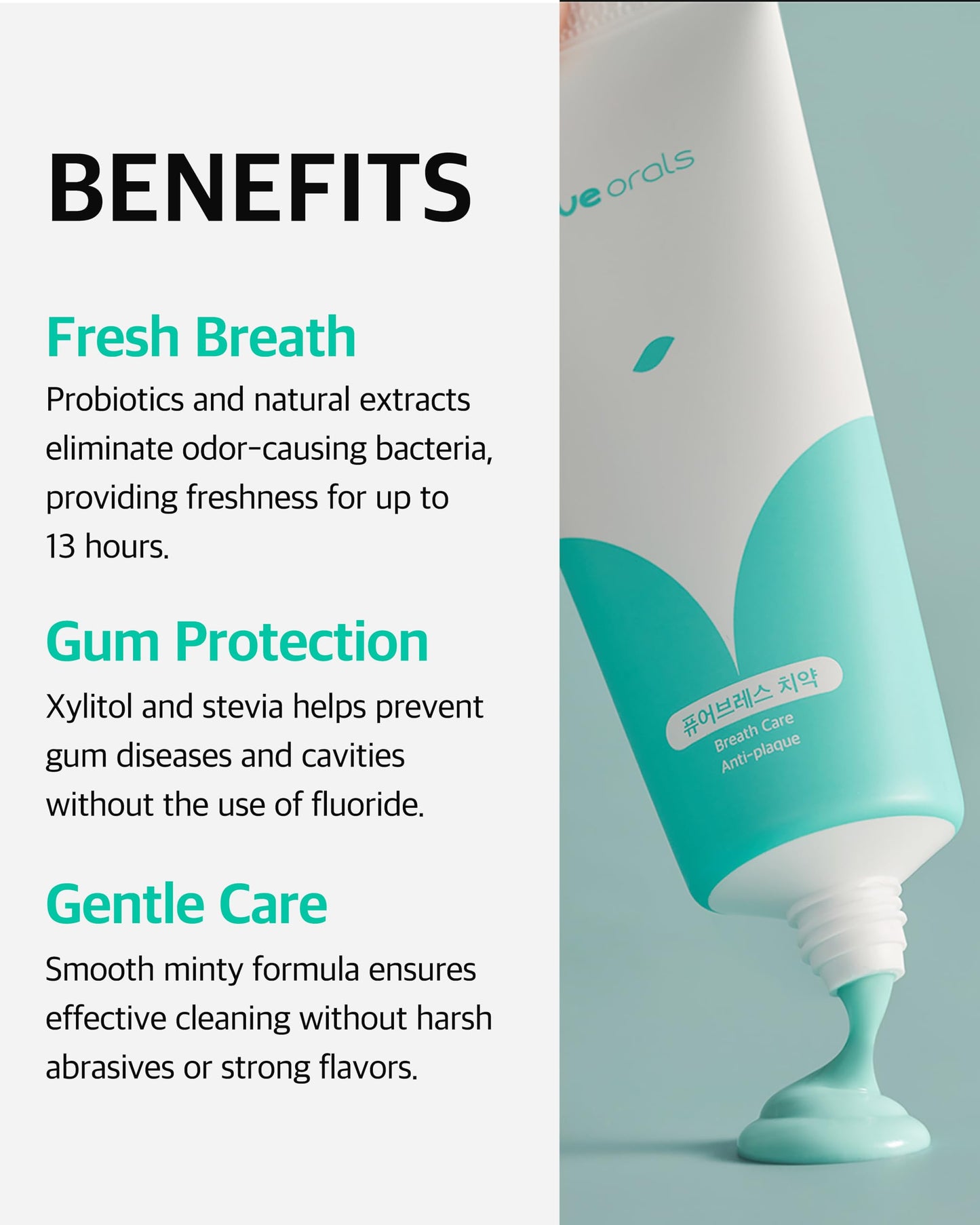 Live Orals PureBreath Toothpaste 80g (Pack of 3) – Fluoride-Free, Odor Neutralizing