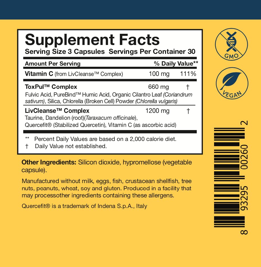 Detox Duo by Researched Nutritionals: Liposomal Glutathione 450mg + ToxinPul