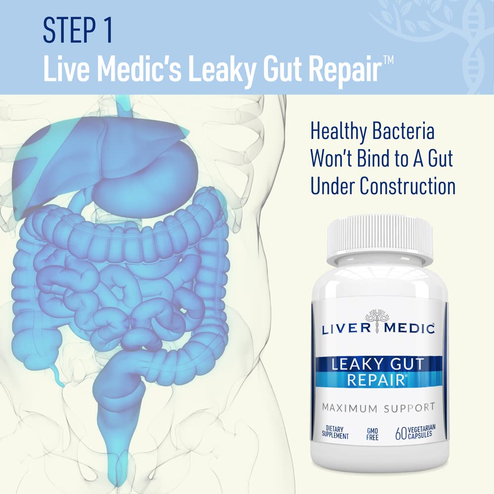 Liver Medic Leaky Gut Repair – Natural Gut Health Support (1000mg, 120 Caps)