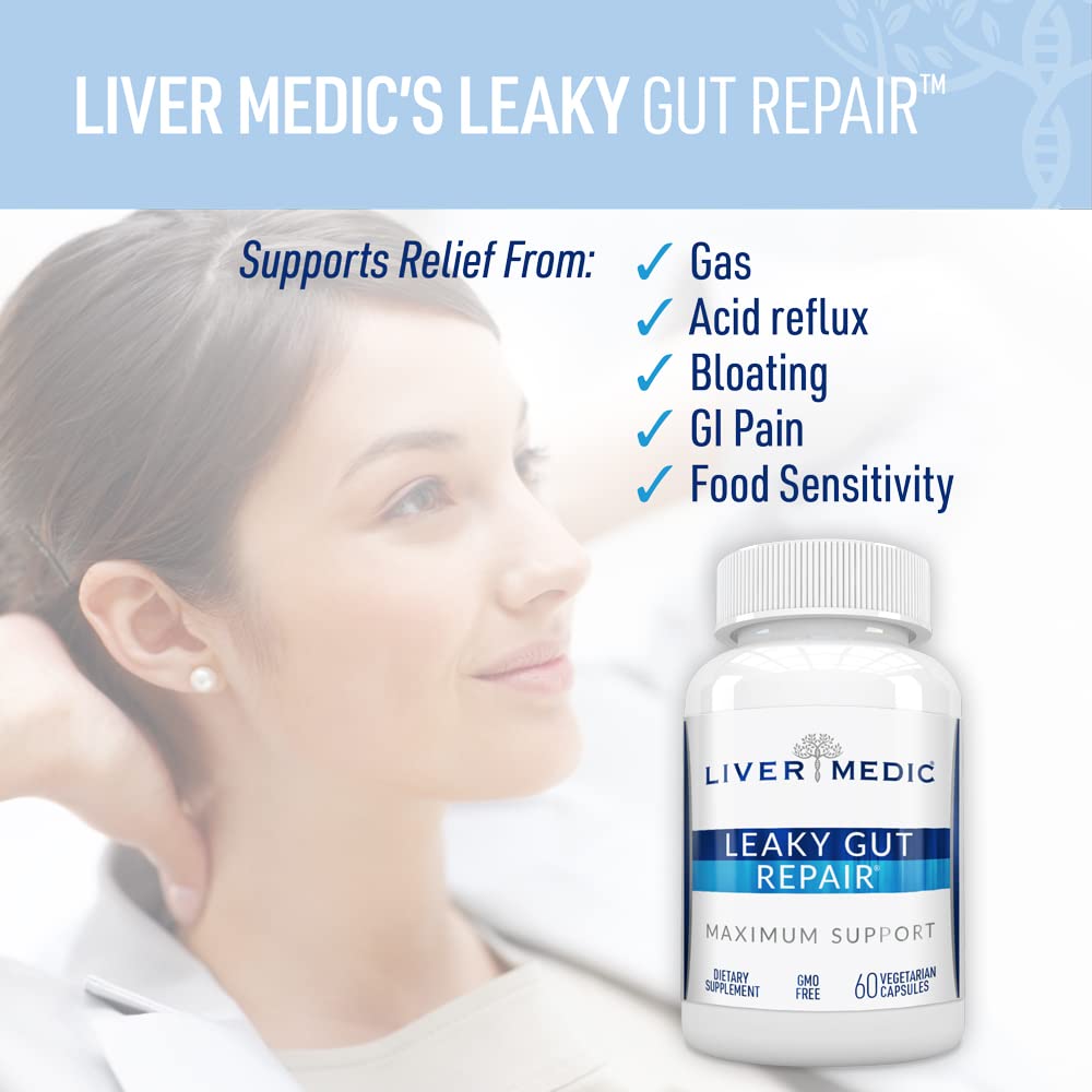 Liver Medic Leaky Gut Repair – Natural Gut Health Support (1000mg, 120 Caps)