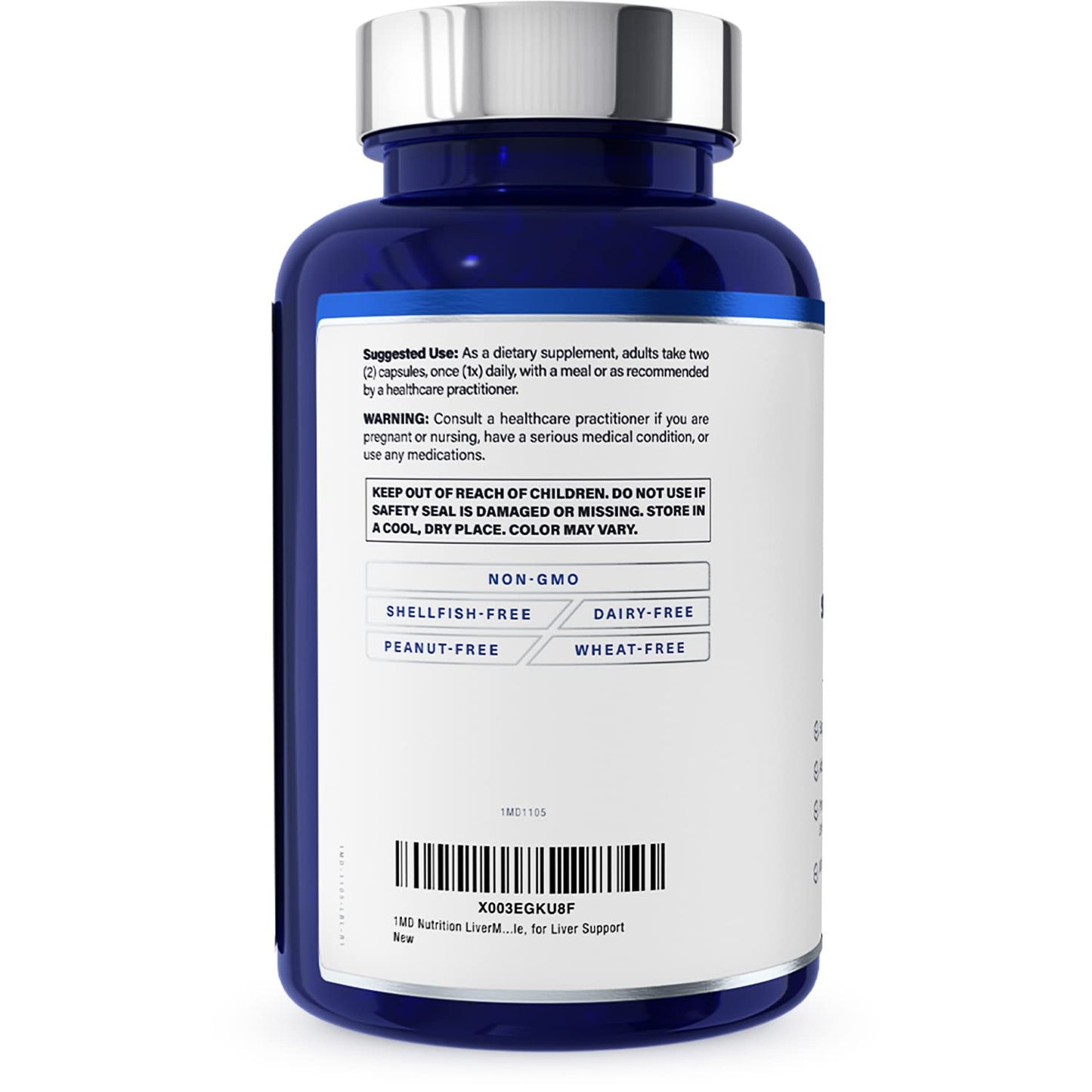 1MD Nutrition LiverMD - Liver Support Supplement with Siliphos Silybin & NAC | 60 Capsules