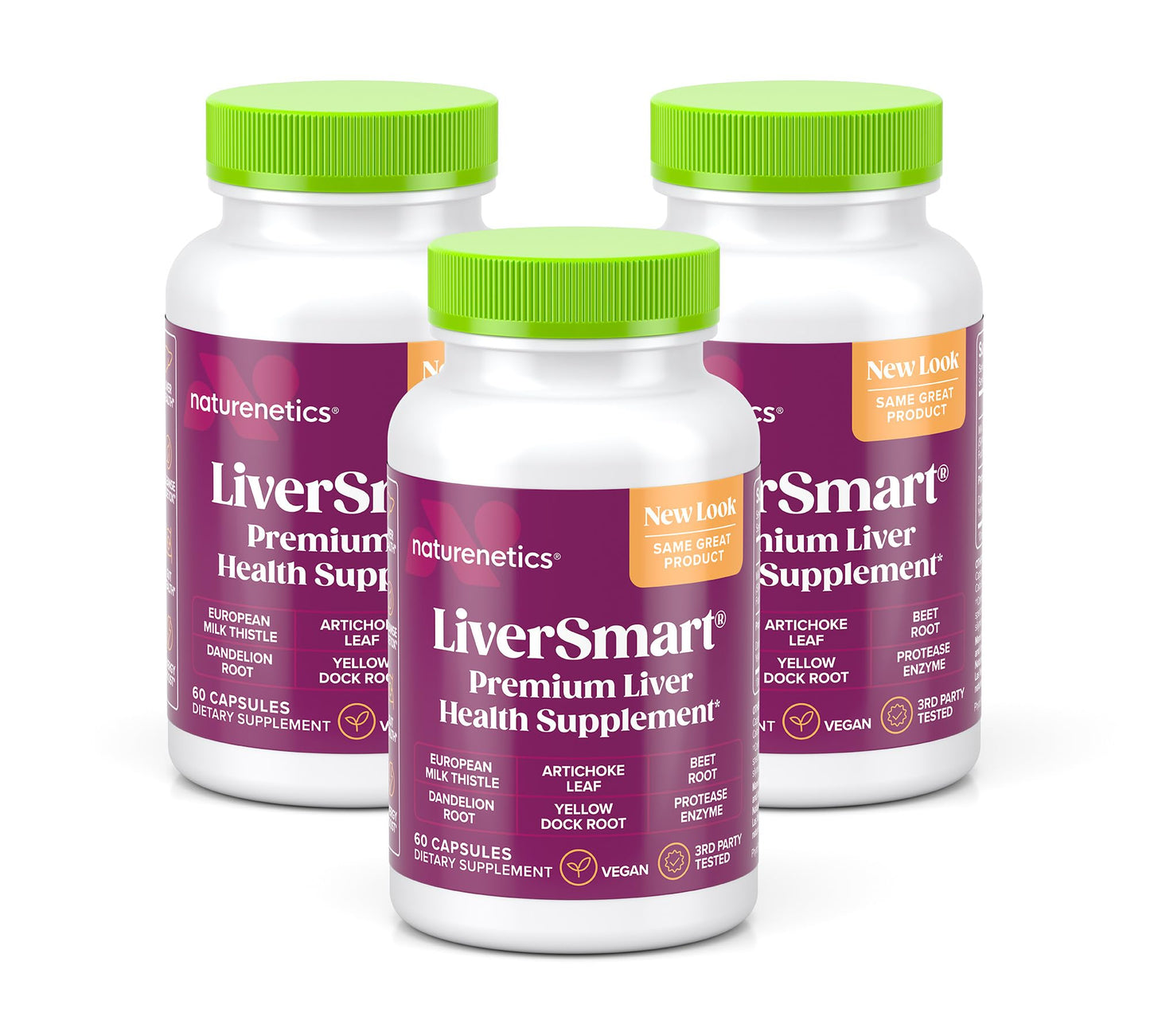 Naturenetics Milk Thistle Liver Cleanse & Support – 60 Veggie Capsules – 80% Silymarin + Artichoke & Dandelion – 3 Pack