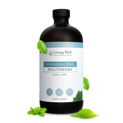Living Well Mouthwash by Dr. Michelle – Hydroxyapatite & Colloidal Silver, Fluoride & Alcohol Free