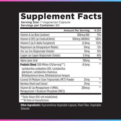 Livingood Daily Vitamin D3 K2 4000 IU – 9-in-1 Immune Support (60 Capsules)