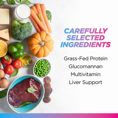 Livingood Daily Collagen Powder Vanilla – Grass-Fed, Vitamin C & Multivitamins, Gluten Free, 30 Servings