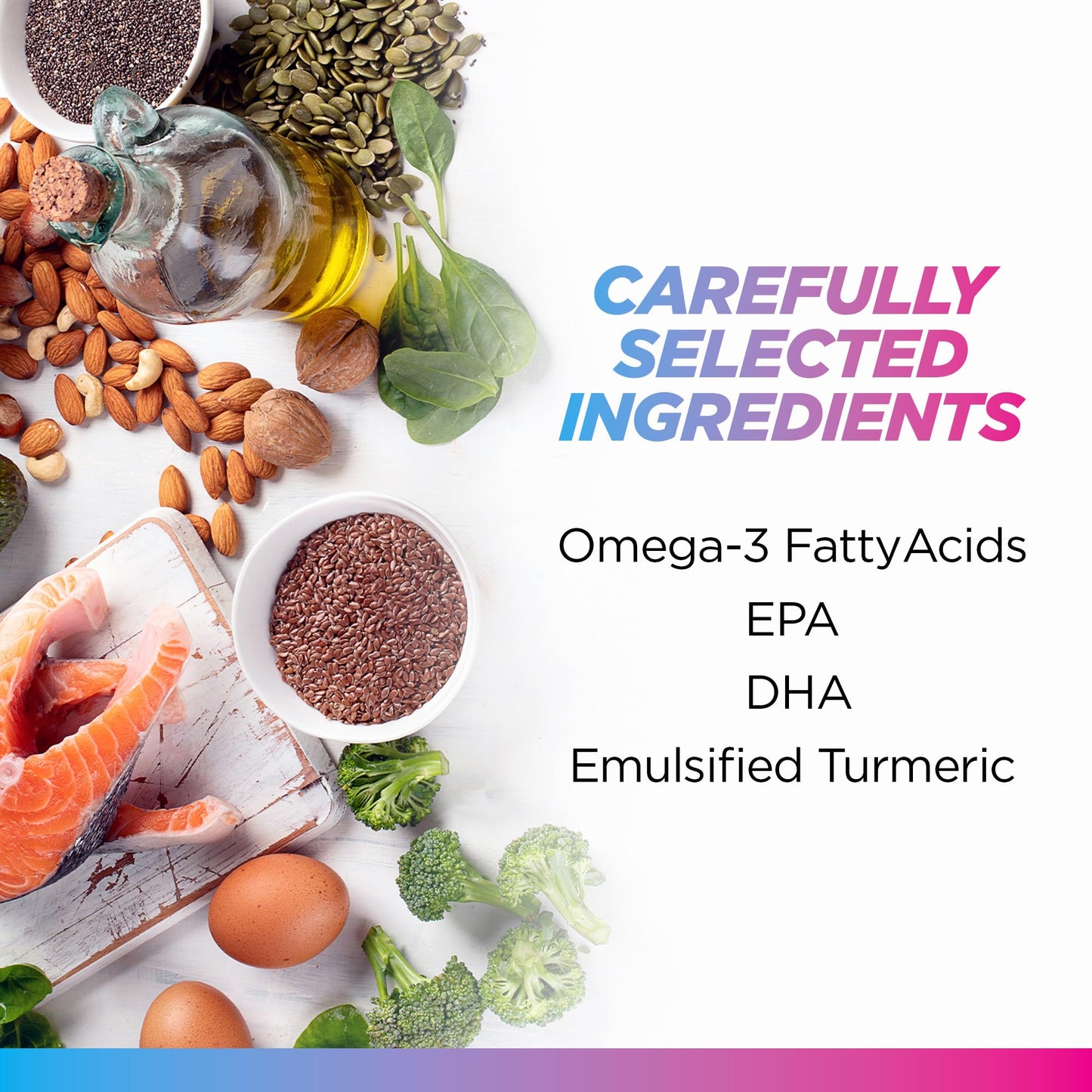 Livingood Daily Omega 3-6-9 Plus Turmeric Curcumin — EPA & DHA, 60 Softgels