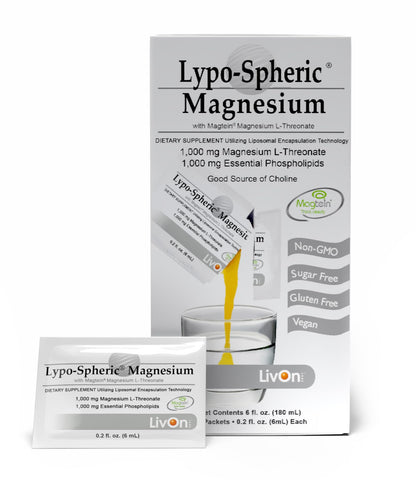 LivOn Lypo-Spheric Magnesium L-Threonate – 30 Packets, 77 mg/Packet, Liposome-Encapsulated
