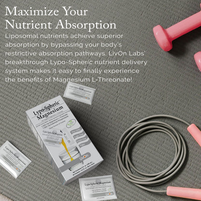 LivOn Lypo-Spheric Magnesium L-Threonate – 30 Packets, 77 mg/Packet, Liposome-Encapsulated