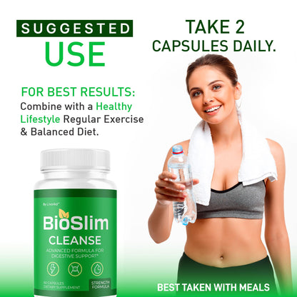 LIVORKA BioSlim Cleanse Capsules (2 Pack) Digestive Support & Wellness