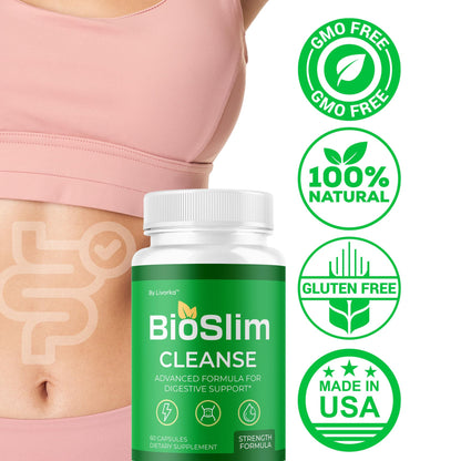 LIVORKA BioSlim Cleanse Capsules – 3 Pack Premium Digestive Support, 180 Capsules