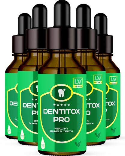 LIVORKA Dentitox Pro Drops – Healthy Teeth & Gums | Pack of 5 Bottles (150 Days)