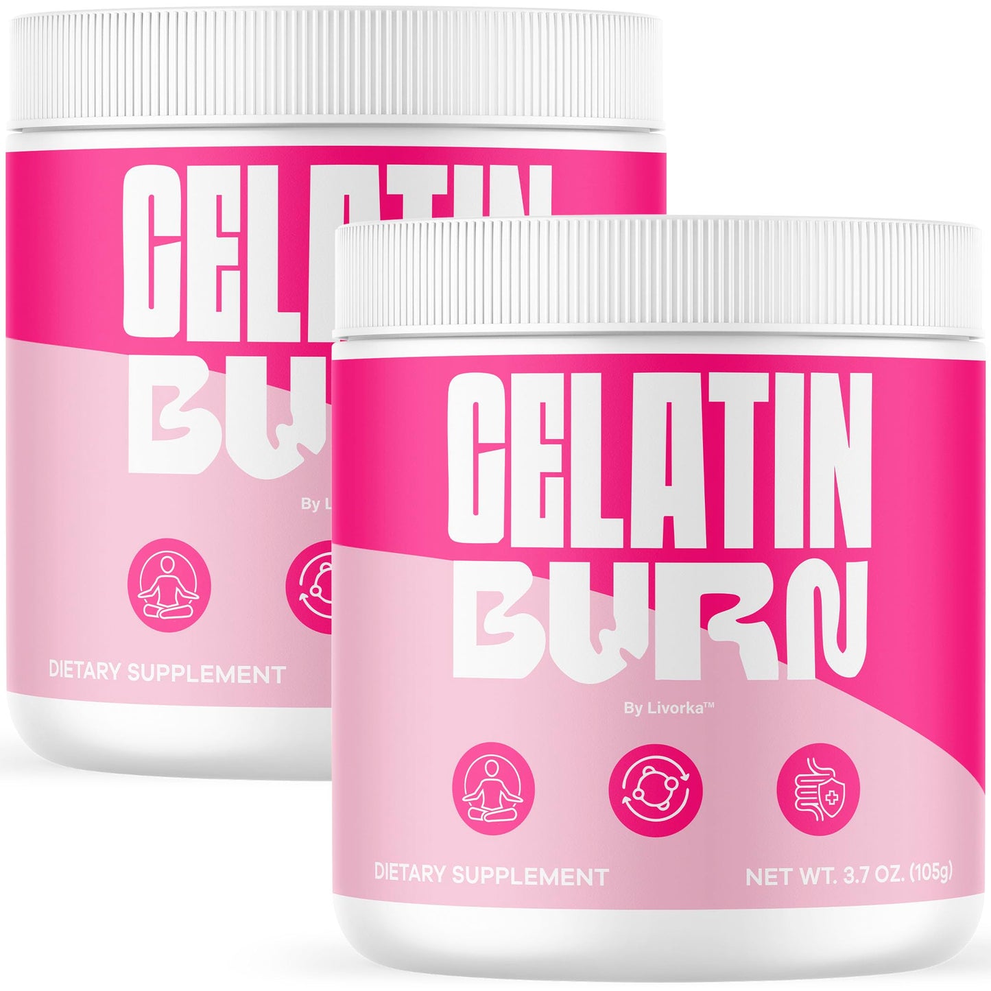 LIVORKA GelatinBurn Powder (2 Pack) – Premium Natural Wellness Formula, 120 Servings