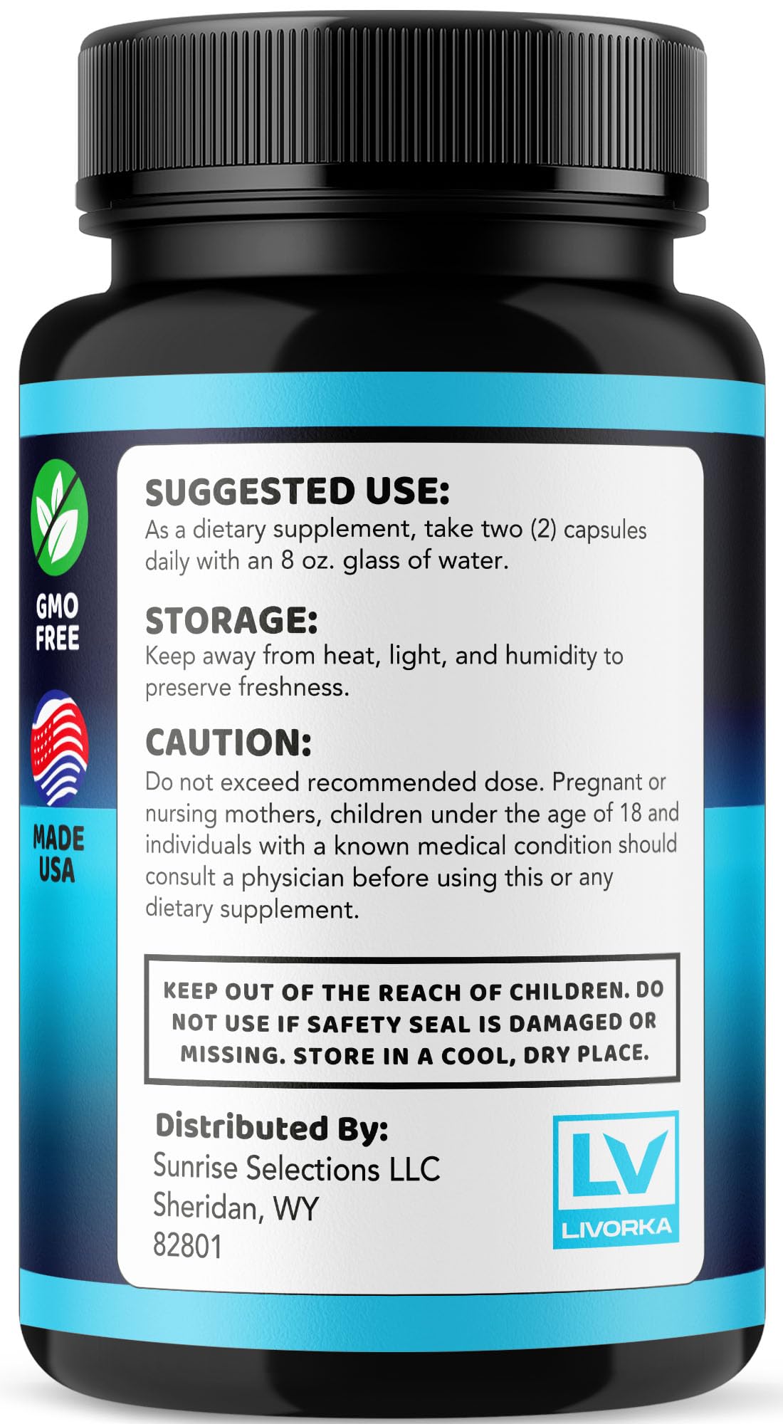 LIVORKA Hero Up Capsules - 2 Pack | Maximum Strength Energy for Men, All-Natural Vitamins, 120 Capsules